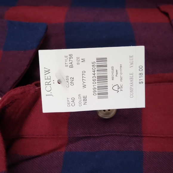 J. Crew Sherpa Lined Oversized Plaid Shacket - Picture 12 of 14